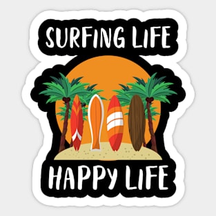 SURFING LIFE - HAPPY LIFE Sticker